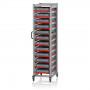 Chariot porte-bacs Euro  – Hauteur 201,1 cm – 12  rails, 12  bacs euro