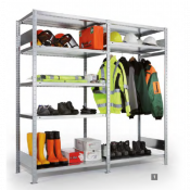Rayonnage penderie modulable - Stockage galvanisé