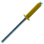 Rivets tête plate laquée jaune Ø 4