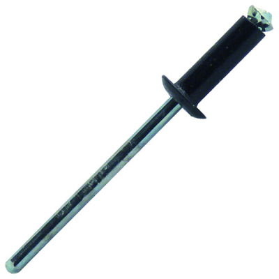 Rivets tête plate laquée noir RAL 9005 Ø 4.0