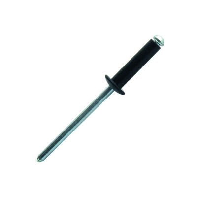 Rivets tête plate laquée noir RAL 9005 Ø 4.8