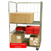 Roll de Manutention Acier Zingué 3 Côtés - 1200x800x1800mm - 400kg
