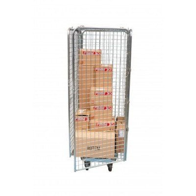 Roll de Manutention Sécurisé Acier Zingué Verrouillable - 720x800x1900mm - 400kg