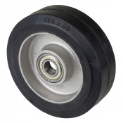 Roue Caoutchouc Élastique Ø125mm - 180kg - Grand confort & Roulement à billes