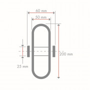 Roue Caoutchouc Élastique Ø200mm - 450kg - Grand confort & Roulement à billes