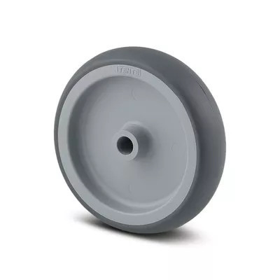 Roues Caoutchouc Gris Moyeu Lisse – Roulement Souple – Charges 35 à 100 kg – TENTE