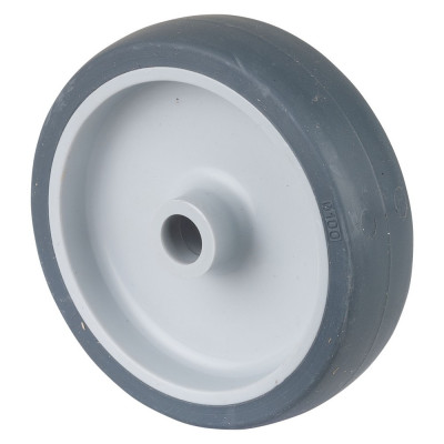 Roue Caoutchouc thermoplastique Ø100mm - Moyeu lisse économique