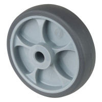 Roue Caoutchouc thermoplastique Ø125mm - Moyeu lisse économique Roue Caoutchouc thermoplastique Ø125mm - Moyeu lisse économique