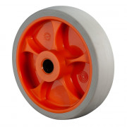 Roue Caoutchouc thermoplastique Ø125mm - Roulement à rouleaux robuste