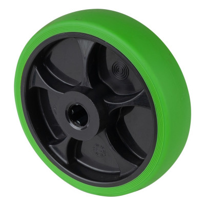 Roue Caoutchouc thermoplastique Ø125mm - Roulement à rouleaux robuste