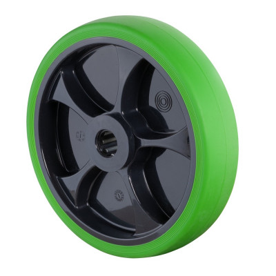 Roue Caoutchouc thermoplastique Ø200mm - Roulement à rouleaux robuste