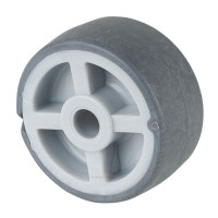Roue Caoutchouc thermoplastique Ø30mm - Moyeu lisse économique