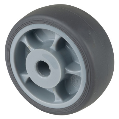 Roue Caoutchouc thermoplastique Ø80mm - Moyeu lisse économique