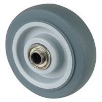 Roue Caoutchouc thermoplastique Ø80mm - Roulement à billes haute fluidité Roue Caoutchouc thermoplastique Ø80mm - Roulement à billes haute fluidité