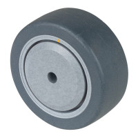 Roue Caoutchouc thermoplastique Ø80mm - Roulement à billes haute fluidité Roue Caoutchouc thermoplastique Ø80mm - Roulement à billes haute fluidité
