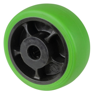 Roue Caoutchouc thermoplastique Ø80mm - Roulement à rouleaux robuste