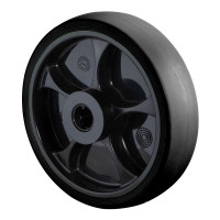 Roue Caoutchouc thermoplastique Ø80mm - Roulement à rouleaux robuste