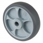 Roue Caoutchouc thermoplastique Ø125mm - Moyeu lisse économique