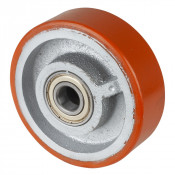 Roue Polyuréthane Ø125mm - 400kg - Roulement à billes haute fluidité
