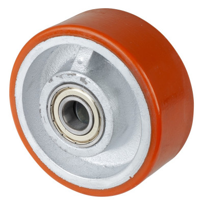 Roue Polyuréthane Ø125mm - 550kg - Roulement à billes haute fluidité