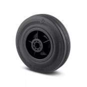 Roue Caout Noir Diamètre 160 à 250 mm – Rotation fluide – Alésage 20 mm – 135 à 205 kg