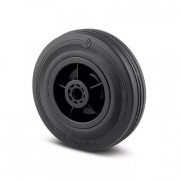 Roue Caout Noir Diamètre 160 à 250 mm – Rotation fluide – Alésage 20 mm – 135 à 205 kg
