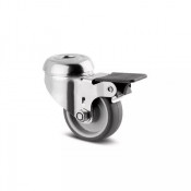Roulette Inox Frein Caout Gris D50 – Immobilisation sûre – 50 kg – Tente