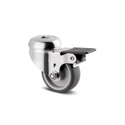 Roulette Inox Frein Caout Gris D50 – Immobilisation sûre – 50 kg – Tente