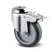 Roulette Inox Frein Caout Gris D75 – Stabilité renforcée – 60 kg – Tente