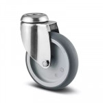Roulette Inox Pivotante Caout Gris Diamètre 100 mm  – Mobilité stable – 80 kg