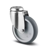 Roulette Inox Pivotante Caout Gris Diamètre 100 mm  – Mobilité stable – 80 kg