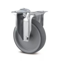 Roulette Fixe Caoutchouc Gris – Diamètre 80 à 125 mm – Charge 70 à 100 kg Roulette Fixe Caoutchouc Gris – Diamètre 80 à 125 mm – Charge 70 à 100 kg