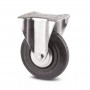 Roulette Fixe Caoutchouc Noir – Diamètre 80 mm – Charge 70 kg – TENTE