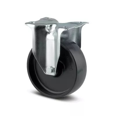 Roulette Fixe Polypropylène Noir – Diamètre 80 à 125 mm – Charge 70 à 200 kg