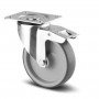 Roulette Pivotante Caoutchouc Gris – Diamètre 80 à 125 mm – Charge 70 à 100 kg