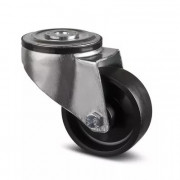 Roulette Pivotante Polypropylène Noir à Œil – Diamètre 80 à 100 mm – Charge 70 kg