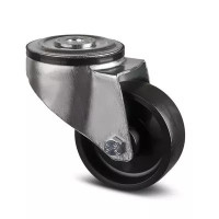 Roulette Pivotante Polypropylène Noir à Œil – Diamètre 80 à 100 mm – Charge 70 kg