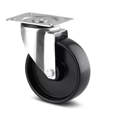Roulette Pivotante Polypropylène Noir – Diamètre 80 à 125 mm – Charge 70 à 200 kg