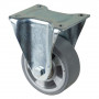 Roulette Fixe Charge Lourde Caoutchouc élastique gris - Ø125mm - 220kg