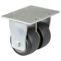 Roulette Fixe Charge Lourde Caoutchouc élastique noir - Ø100mm - 420kg Roulette Fixe Charge Lourde Caoutchouc élastique noir - Ø100mm - 420kg