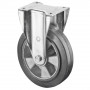 Roulette Fixe Charge Lourde Caoutchouc élastique noir - Ø125mm - 220kg