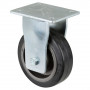 Roulette Fixe Charge Lourde Caoutchouc élastique noir - Ø150mm - 350kg