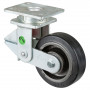 Roulette Fixe Charge Lourde Caoutchouc élastique noir - Ø150mm - 350kg