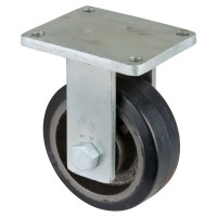 Roulette Fixe Charge Lourde Caoutchouc élastique noir - Ø200mm - 550kg Roulette Fixe Charge Lourde Caoutchouc élastique noir - Ø200mm - 550kg