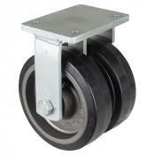 Roulette Fixe Charge Lourde Caoutchouc élastique noir - Ø250mm - 1500kg