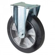 Roulette Fixe Charge Lourde Caoutchouc élastique noir - Ø250mm - 550kg