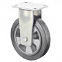 Roulette Fixe Charge Lourde Caoutchouc élastique noir - Ø300mm - 700kg