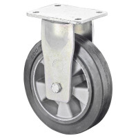 Roulette Fixe Charge Lourde Caoutchouc élastique noir - Ø300mm - 700kg Roulette Fixe Charge Lourde Caoutchouc élastique noir - Ø300mm - 700kg