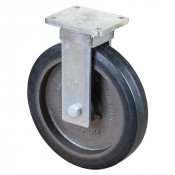 Roulette Fixe Charge Lourde Caoutchouc élastique noir - Ø400mm - 1200kg