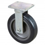 Roulette Fixe Charge Lourde Caoutchouc élastique noir - Ø400mm - 1500kg